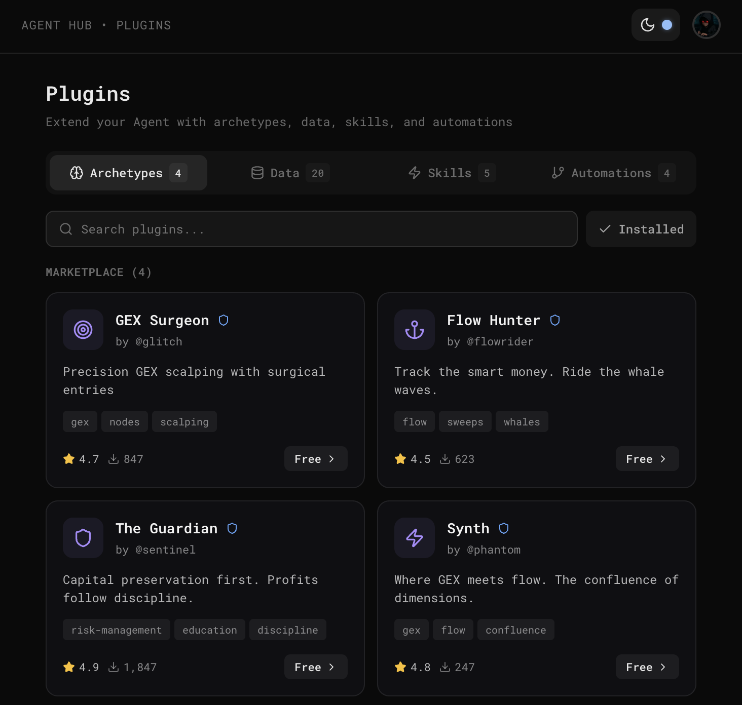 Agent Hub Plugins Marketplace
